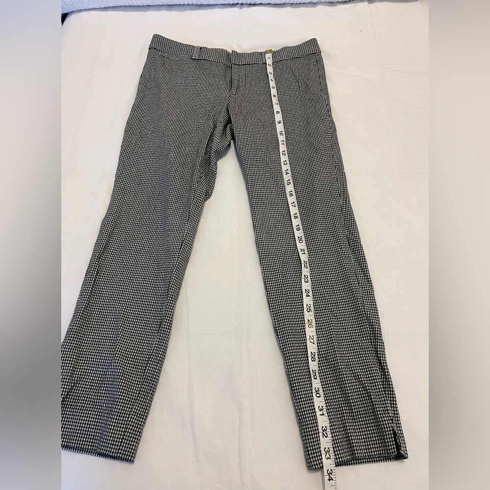 Black and White Banana Republic Sloan Houndstooth Pants